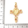 Rack Plating Brass Micro Pave Cubic Zirconia Pendants ZIRC-I059-15G-07-3