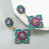 Bohemia Alloy Rhinestone Stud Dangle Earrings for Women WG793A0-01-3