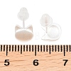925 Sterling Silver Stud Earrings EJEW-C176-01A-MS-4