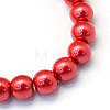 Baking Painted Pearlized Glass Pearl Round Bead Strands X-HY-Q330-8mm-74-2