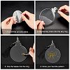 Transparent Acrylic Disc Pendants TACR-NB0001-07B-4