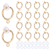 28Pcs Brass Clip-on Hoop Earring Findings KK-ME0001-30G-1
