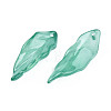 Transparent Spray Painted Glass Pendants X-GLAA-N035-017-F04-4