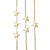 3Pcs 3 Styles Summer Beach 304 Stainless Steel Starfish Link Anklets for Women AJEW-AN00767-2