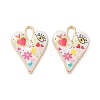 Rack Plating Alloy Enamel Pendants FIND-C050-09G-03-1