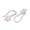Rack Plating Brass Cubic Zirconia Earring Hooks KK-S374-05P-07-2