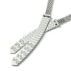 304 Stainless Steel with Cubic Zirconia Mesh Chain Necklace NJEW-Q322-05P-3