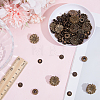 20 Bags Flower Alloy Snap Buttons BUTT-CY0001-36-4