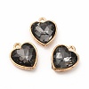 Faceted Glass Rhinestone Pendants GLAA-I051-B07-2