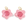 Printed Opaque Acrylic Pendants SACR-P036-01E-G-1