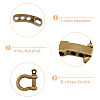 12Pcs Tibetan Style Alloy D-Ring Anchor Shackle Clasps FIND-FH0008-01-4
