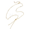Brass Figaro Chain Slider Necklaces Making AJEW-JB01491-01-1