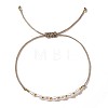 Mother's Day Brass & Plastic Imitation Pearl Beads Braided Bracelets SK3516-15-1