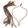 Adjustable Waxed Polyester Cord Necklace Making NJEW-TAC0028-2