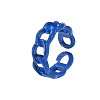 Spray Painted Alloy Oval Curb Chain Cuff Rings for Women WG64013-03-2