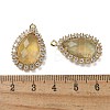 Natural Yellow Fluorite Faceted Teardrop Pendants G-I375-01G-11-3