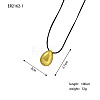 Alloy Teardrop Pendant Adjustable Black Waxed Cord Necklaces WGBB1F9-01-2