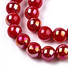 Electroplate Opaque Glass Beads Strands X-GLAA-T032-P8mm-AB04-2