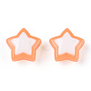 Two Tone Opaque Acrylic Beads SACR-I005-04A-04-1