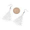 Non-Tarnish Hollow Christmas Tree 201 Stainless Steel Dangle Earrings for Women EJEW-JE05876-2