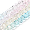 Transparent Painted Glass Beads Strands DGLA-A034-T6mm-A21-2