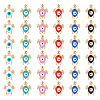 ARRICRAFT 60Pcs 6 Colors Golden Tone Alloy Enamel Beads ENAM-AR0001-53-1