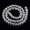 Electroplate Transparent Glass Beads Strands GLAA-T032-T8mm-AB13-3