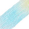 10 Strands Transparent Gradient Color Glass Beads Strands GLAA-CJ0002-14-3