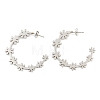 304 Stainless Steel Flower Stud Earrings EJEW-Q789-12P-2