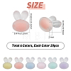 120Pcs 6 Colors Transparent Acrylic Rabbit Head Beads and 1 Roll Elastic Crystal Thread DIY-SC0016-22-2