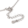 Rhodium Plated 925 Sterling Silver Micro Pave Clear Cubic Zirconia Necklaces NJEW-C058-01P-3