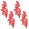 2Pairs Leaves Polyester Embroidery Ornaments Accessories DIY-GF0014-46E-1