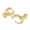 Rack Plating Brass Pave Clear Cubic Zirconia Hoop Earrings for Women EJEW-G410-47G-2