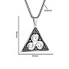 201 Stainless Steel Viking Knot Triskelion Pendant Necklaces for Men WGED209-01-3