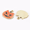 Rack Plating Eco-Friendly Alloy Enamel Pendants ENAM-N052-003-RS-3