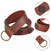 Retro Embossed Imitation Leather O Ring Belt AJEW-WH0277-14B-3