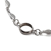 201 Stainless Steel Link Bracelet Settings Fit for Cabochons MAK-K023-01A-P-2