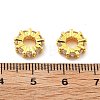 Brass Micro Pave Clear Cubic Zirconia Beads KK-R216-12G-3