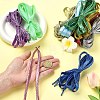 10 Pairs 10 Colors Polyester Cord Shoelace AJEW-YW0002-11-3