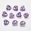 Faceted Glass Rhinestone Charms RGLA-F054-6x6-001VL-1