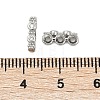 Brass Micro Pave Clear Cubic Zirconia Spacer Bars KK-P302-21B-P-3