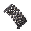 Natural Lava Rock & Cultured Freshwater Pearl Beads Stretch Bracelets for Women BJEW-JB12868-3