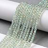 Electroplate Transparent Glass Beads Strands GLAA-H021-01B-FR07-3