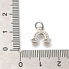 Brass Micro Pave Clear Cubic Zirconia Pendants KK-L225-040P-3