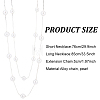 ANATTASOUL 2Pcs 2 Colors ABS Plastic Imitation Pearl Beaded Double Layer Necklaces Set NJEW-AN0001-20-2