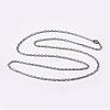304 Stainless Steel Cable Chain Necklaces NJEW-L443-03P-2
