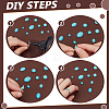 200Pcs 8 Styles Synthetic Turquoise Cabochons TURQ-PH0001-16-3