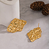 Textured Organic Shape 304 Stainless Steel Stud Earrings OD6068-2