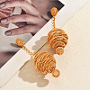 Vintage Filigree Mesh Spiral Teardrop Alloy Stud Earrings WD2826-1