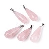 Natural Rose Quartz Pendants G-N360-08P-02-1